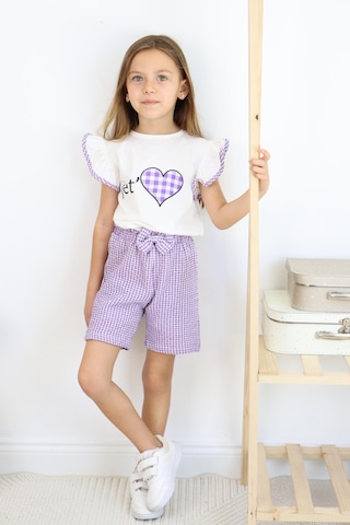 Miababy Jet Love Baskılı İkili Takım Mor