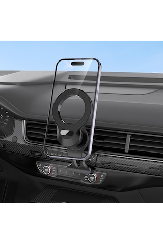 Fulltech Fhd4 Neodimyum Mıknatıslı 360 Dönebilen Araç İçi Telefon Tutucu Siyah