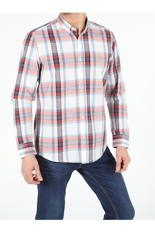Colin's Turuncu Regular Fit Shirt Neck Erkek Uzun Kol Gömlek CL1052645_Q1.V1_ORA