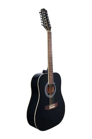 Extreme Xa12bk Akustik Gitar Siyah Ihlamur Gövde Kesik Kasa