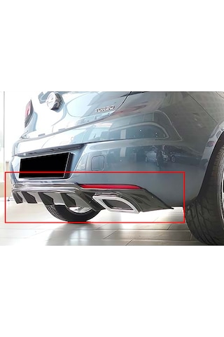 Opel Astra K Sport Difüzör Parlak Siyah Plastik Egzoz Görünüm 2015-2021 Arka-difizör-bodykit-ek