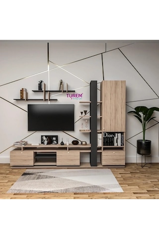 Feza Modern Tv Ünitesi Mdf Siyah
