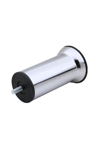 Metal Ayak Vidalı Pasolu Mobilya Yatak Koltuk Baza Ayağı Metal 4 Adet 10cm 8mm Vidalı Krom