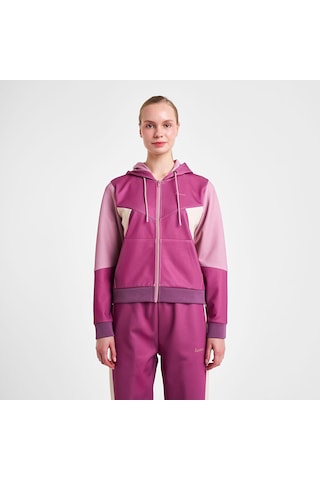 Lescon 25n-2131 Kadın Fermuarlı Kapüşonlu Sweatshirt Violet