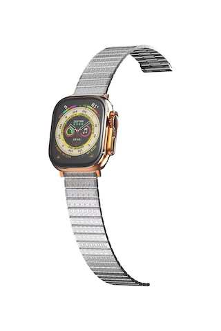 Newface Apple Uyumlu Watch 38mm Made Metal Kordon Glblseme - 59 - Gümüş