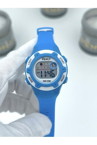 Penly Su Geçirmez Dijital Çocuk Kol Saati 8203 Model Mavi +4 Renk Kronometre-alarmlı 5atm