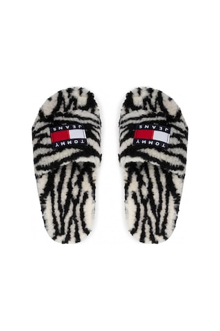 Black Tommy Hilfiger Kadın Wild Animal Printed Pool Slide Terlik