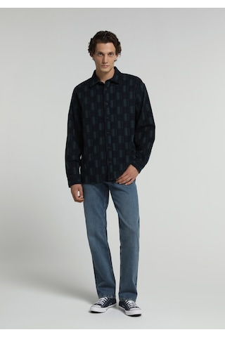 Colin's Colins Oversize Fit Shirt Neck Ekoseli Erkek Yeşil Uzun Kol Gömlek Cl1082341 Q1.v1 Pgr