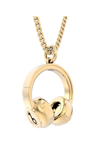 Chocli 18 Ayar Altın Kaplama Kulaklık Kolye