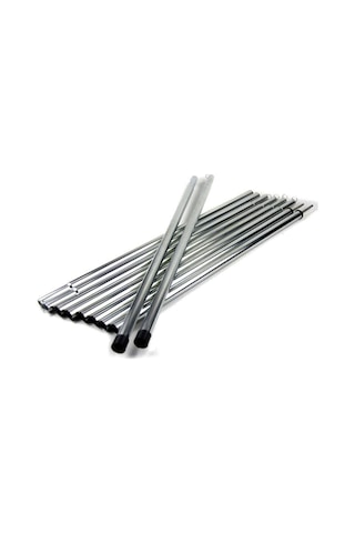 Tenfowee Dış Mekan Çadır Gölgesi Çubuğu - Demir Malzeme, 16mm Çap, 50cm Uzunluk, 700g Ağırlık 2 Adet Gümüş