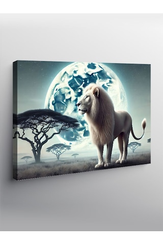 Kanvas Tablo Aslan Ve Afrika 70cmx100cm