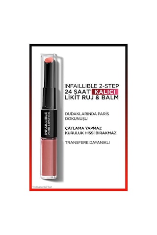 L'Oreal Paris Infaillible 2 Step 24 Saat Kalıcı Likit Ruj & Balm 312 Incessant Russet