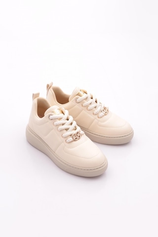 Dgn B1009 Kadin Aksesuarli Sneakers Ayakkabi Bej