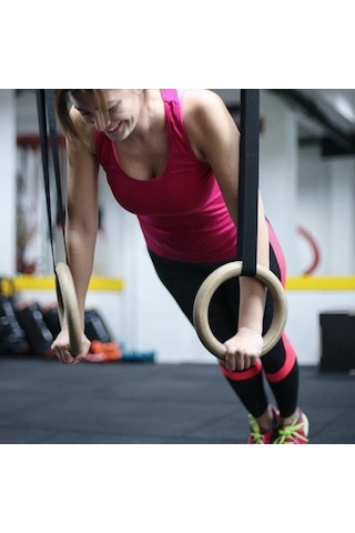 Jimnastik Halkası Jimnastik Barfiks Halkası Halatı Halka Çapı 24 Çok Renkli