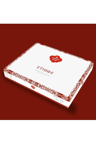 Cotton Box Ethnic Tek Kişilik Nevresim Takımı Marika Lacivert