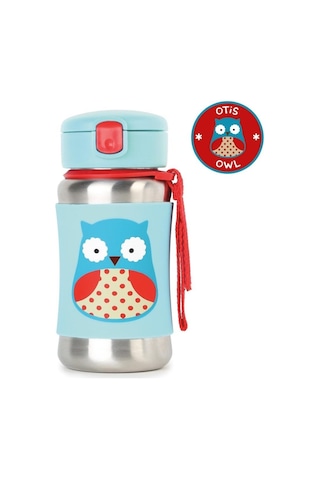 Skip Hop Zoo Pipetli Paslanmaz Çelik Suluk 350 Ml Baykuş Baykuş