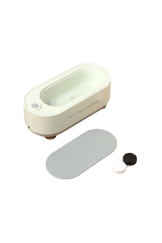 Vkemall Portatif Ultrasonik Temizleyici - Gözlük, Mücevher, Saat Ve Lens Temizliği - Beyaz - Pil Gerektirir Aaa Pil İçin Hazır