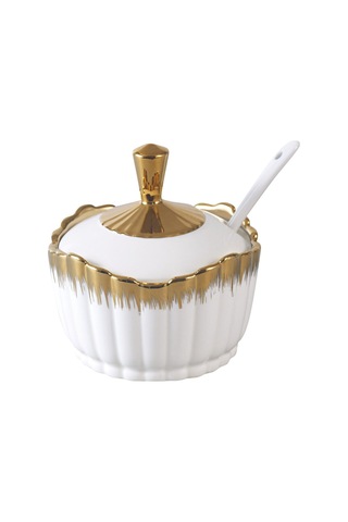 Violet Gold Detaylı Porselen Lüks Şekerlik