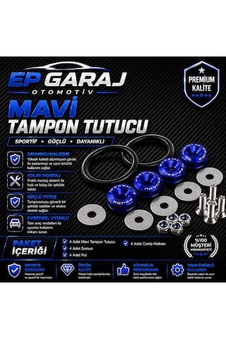 Ünversal Bütün Araçlara Uyumlu Mavi Tampon Tutucu Sportif Ve Güçlü Tasarım 1