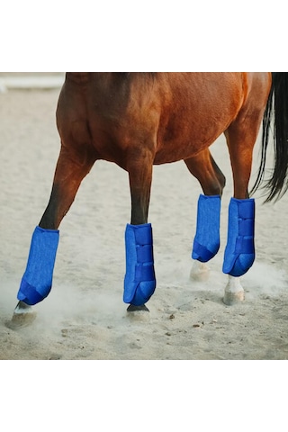 Suntek 4 Adet At Botları Destek Bacak Koruması Atlama Eğitimi Mavi