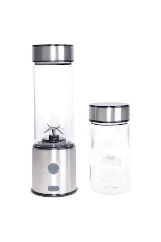 Mey İthalat Taşınabilir Cam Blender 450 Ml 350 Ml Çift Hazneli Smoothie Blender Çok Renkli