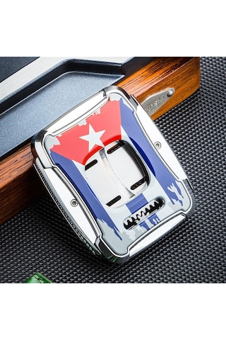 Lubinski Cuba Flag Kılıflı Kare Puro Kesici 60ring