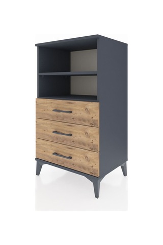 Hyperion Komodin 2 Raflı 3 Çekmeceli 60x44x106 Antrasit-çam Antrasit