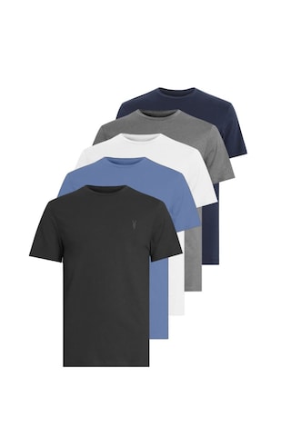 Kozik Standart Fit Bisiklet Yaka Erkek Tişört 5'li -  Çok Renkli