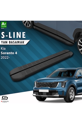 S-dizayn Kia Sorento 4 S-line Siyah Yan Basamak 183 Cm 2022 Üzeri