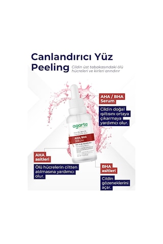 Agarta AHA & BHA Cilt Tonu Eşitleyici Kırmızı Peeling Etkili Serum 30 ML
