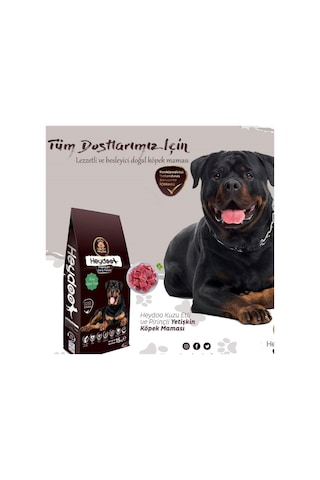 Heydoo Kuzu Etli & Pirinçli Yetişkin Köpek Maması 15 KG