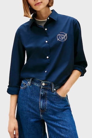 Tommy Hilfiger Bayan Gömlek Ww0ww48190 C1g Lacivert Lacivert