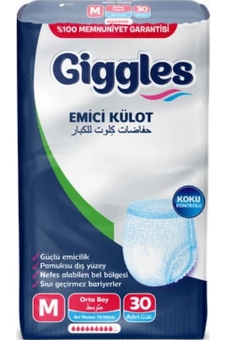 Giggles Emici Külot Yetişkin Hasta Bezi M 30’lu
