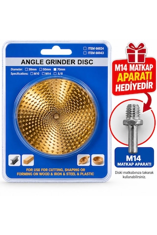 Ahşap Ve Plastik Raspalama Törpüsü M14-50mm Çap