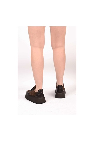 Bestello Bağcıklı Poli Taban Hakiki Deri Sneaker 334-7877-49 Kadın Ayakkabı Kahve