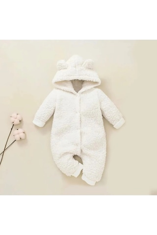 Mai Perla Peluş Welsoft Bebek Tulum Mai001 Beyaz