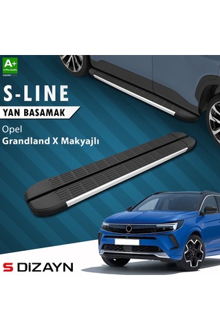 S-dizayn Opel Grandland X Makyajlı Hybrid S-line Aluminyum Yan Basamak 183 Cm 2021-2024 A+ Kalite