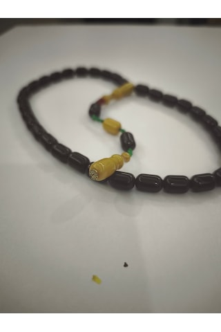 Zeyzun Usta İmzalı Sıkma Kehribar Tespih 9x13 Mm Kapsül Kesim 15412568