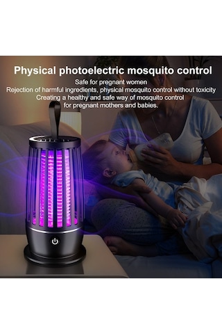 Novahub Çoklu Fonksiyonlu Şarj Edilebilir Sessiz Elektrikli Sinek Öldürücü Ve Gece Lambası 2'si 1 Arada