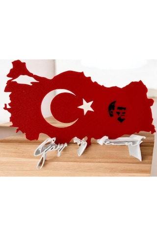 Atatürk Ve Türk Bayrağı 3d Dekoratif Biblo -