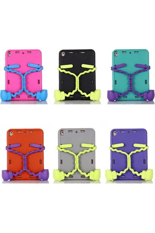 iPad Uyumlu  10.2 8.nesil Zore Eva Boxer Tablet Silikon - Mor Arka Kapak