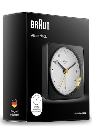 Braun Bc03bw Siyah-beyaz Klasik Seyahat Analaog Alarmlı Masa Saati Brn.bc03bw