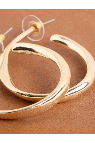 Jimmy Key Jimmy Key Altın Rengi İnce Yarım Halka Küpe 6sw436595150