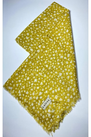 Saçaklı Pamuk Tülbent - 05504 - 95 X 95 / Yağ Yeşili - 03 Yağ Yeşili - 03