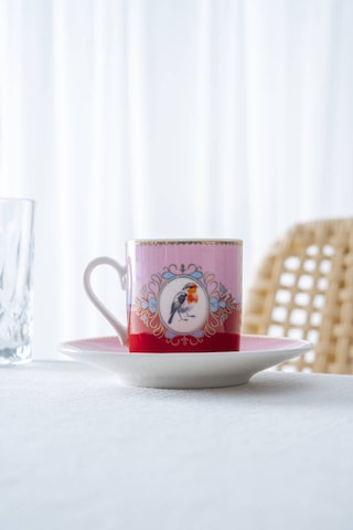Acar Candy 6 Kişilik Porselen Kahve Fincan Takımı - 90 Ml Renkli