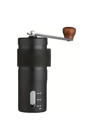 Honeybeeshop 1 Adet Manuel Kahve Değirmeni Siyah Paslanmaz Celik Konik Disli Ergonomik Sapli Kompakt Tasarim Ev Ve Seyahat Icin