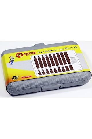 Rico 19 Parça Kaplamalı Delikli Torx Bits Seti 0003