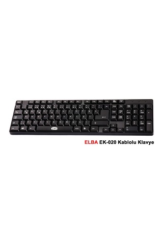 Elba Ek-020 F Usb Siyah Türkçe Kablolu Standart Klavye 1.8mt Kablo Uzunluğu