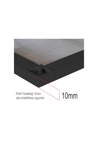 Siyah Pimapen Pencere Sineklik Montaj Aparatı Köşe Kenar Bağlama Pabucu 5 Takım Set 10x20 Profillere Uygun