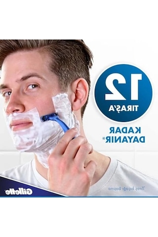 12'li Gillette Blue3 Plus Comfort Tıraş Bıçağı, Rahat Kullanım